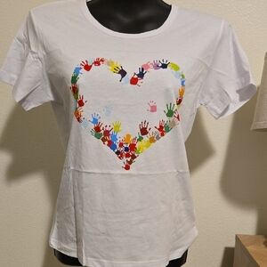 Painted Hands Heart T-Shirt